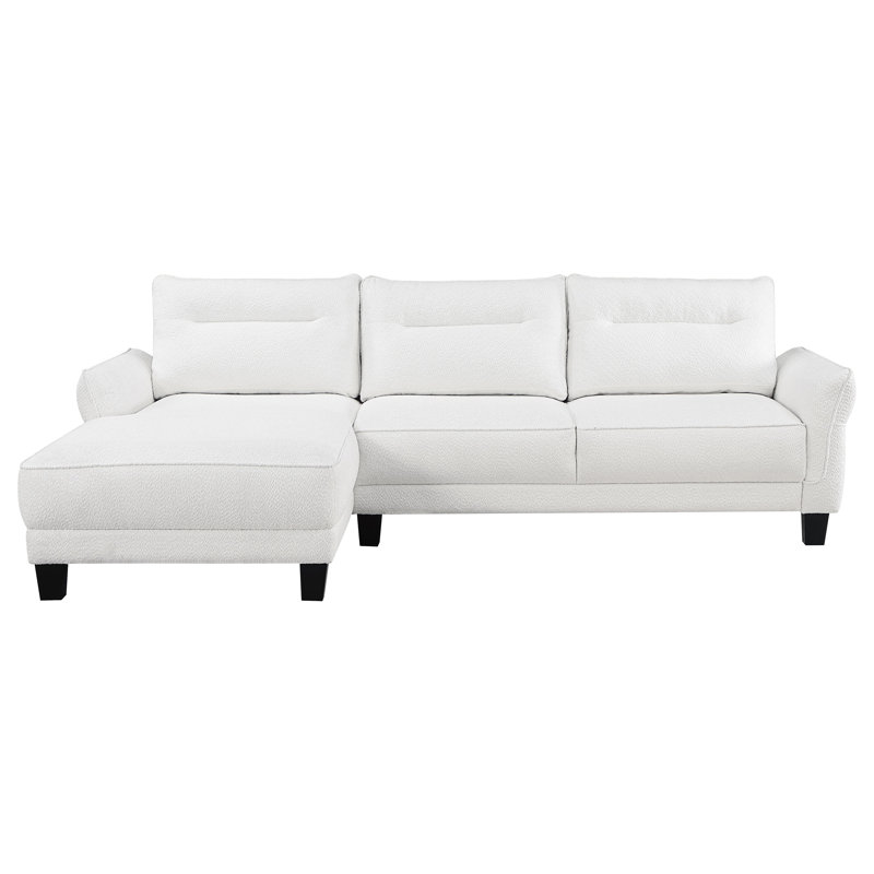 Canapé modulaire rembourré Shalinda, Polyester blanc