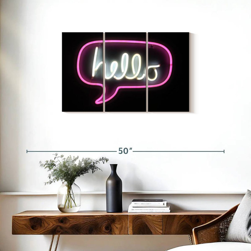 Tergel Neon Hello Sign, 20" H x 33" W