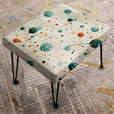 Mystic Enchantment Polka Dots Pattern I - Polka Dots Rectangle Ottoman