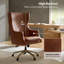 Fauteuil de direction pivotant en cuir véritable Heeg-102291123