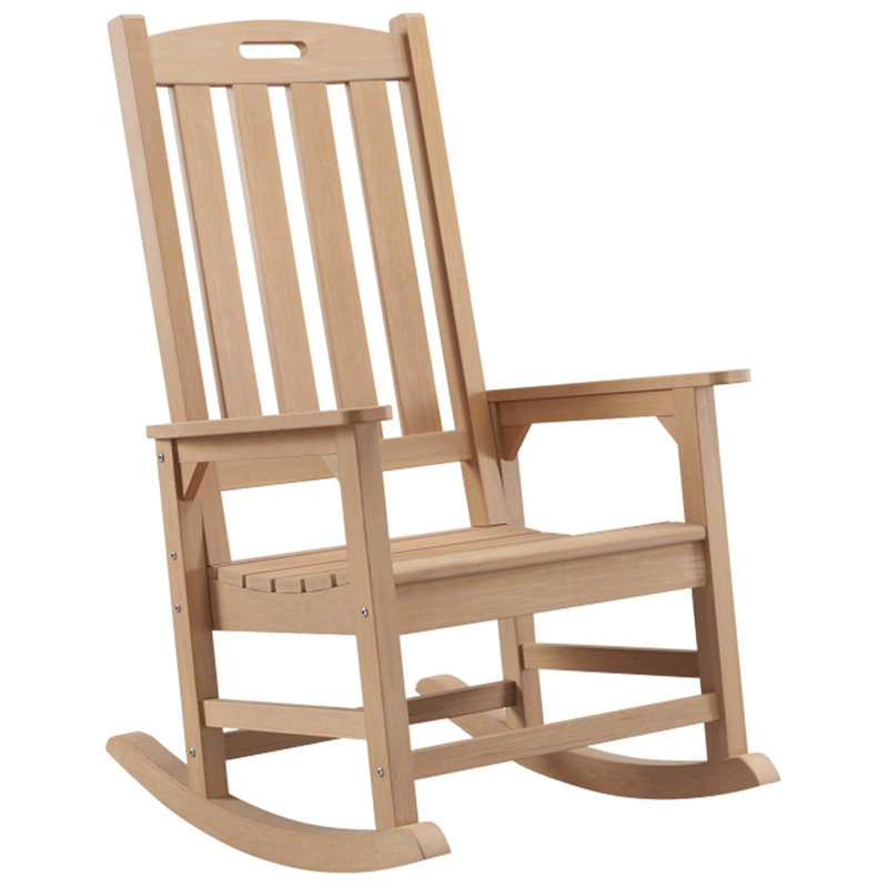 Chaise berçante d'extérieur, Teck