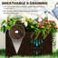 Wooden Planter with Trellis, Freestanding Raised Bed-2058117360