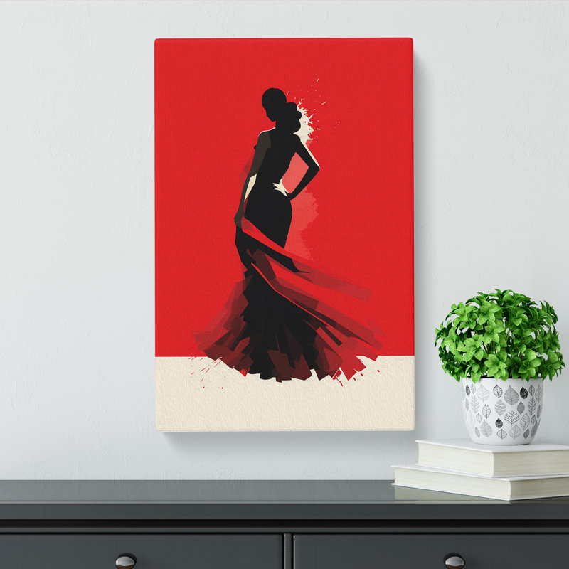 Flamenco Dancer Minimalism - Print, 50cm H x 35cm W x 3cm D