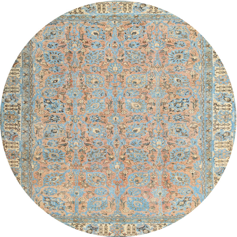 Rigmor Oriental Indoor Rug, Round 8'