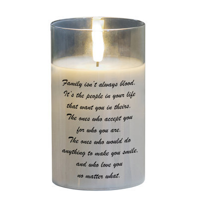Flameless Jar Candle with Glass Holder
