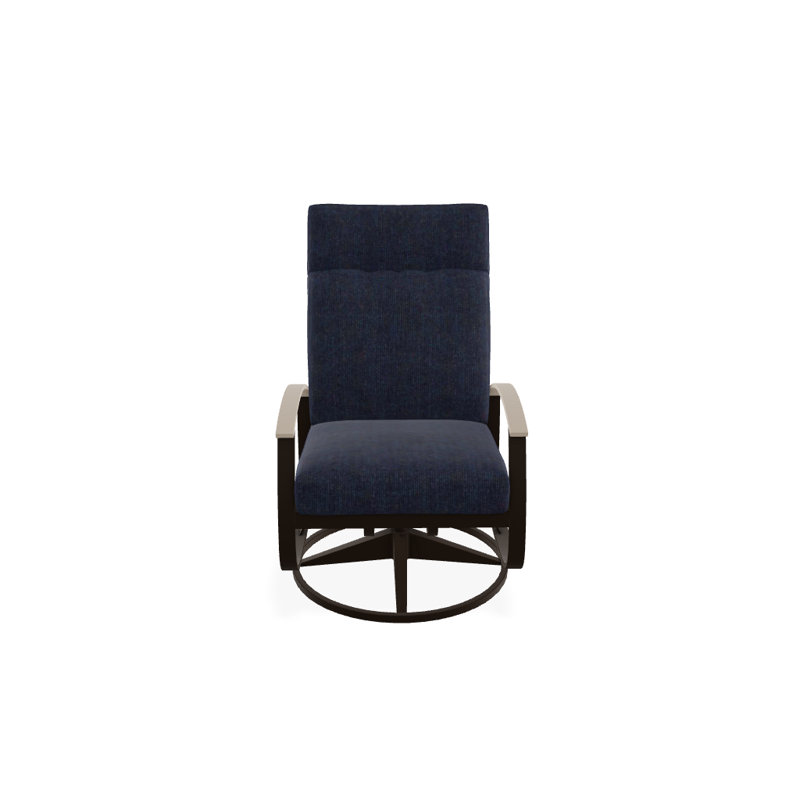 Chaise de patio pivotante avec coussins Askar, Spectre indigo Sunbrella®, Désert P60, Kona texturé