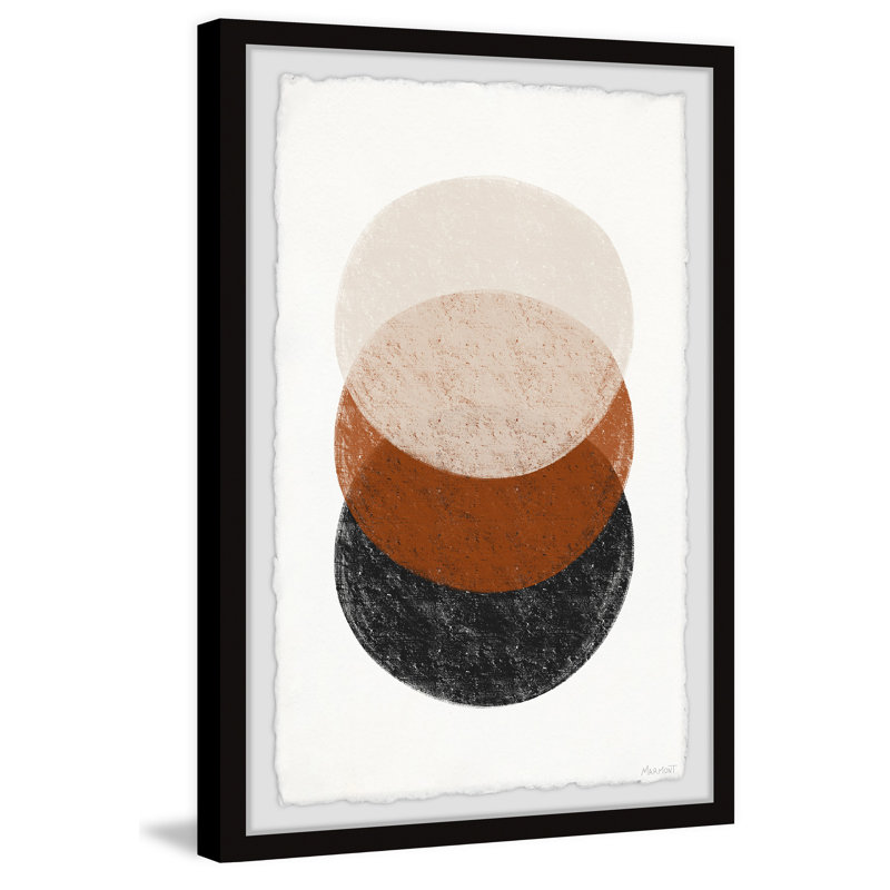 Sphère transformée - peinture encadrée, H 12 po x l 8 po x P 1,5 po