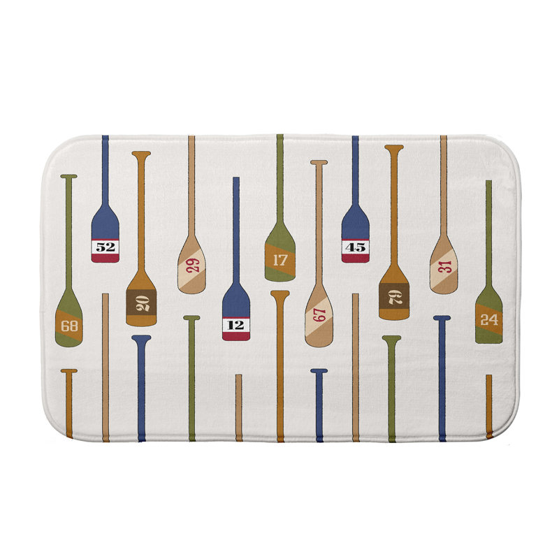 Sienna Non-Slip Bath Mat, 17" W x 24" L, Ivory