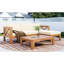 5 sièges modulaires de patio, finition naturelle, coussins beiges, structure en bois pour l'eau, pour l'extérieur, espaces-1539721450