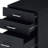 Tennos Black & Chrome Finish Cabinet