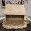 Porcelain House Figurine With Bronze Accents