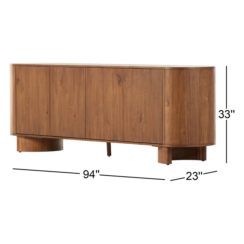 Paden Sideboard, Seasoned Brown Acacia