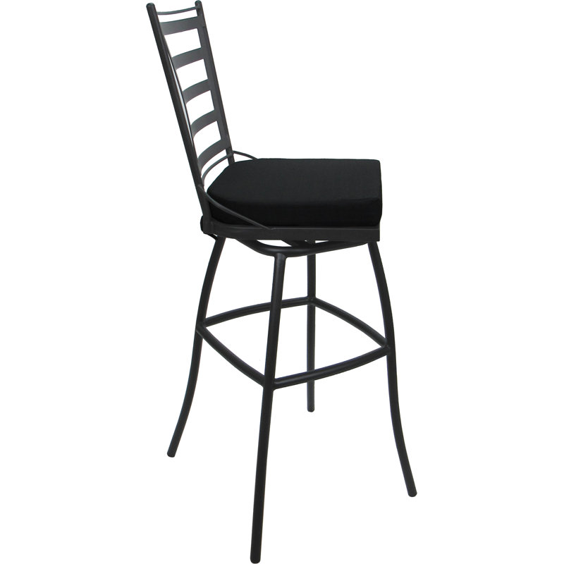 Tabouret de bar d'extérieur pour l'extérieur, Gris, Noir