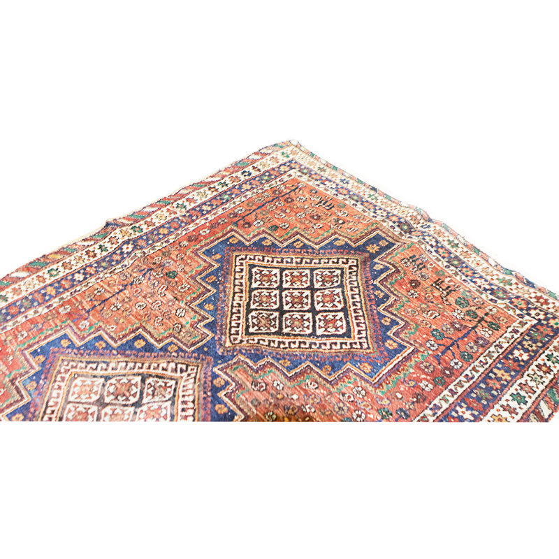 Hand Knotted Wool Area Rug in Multi