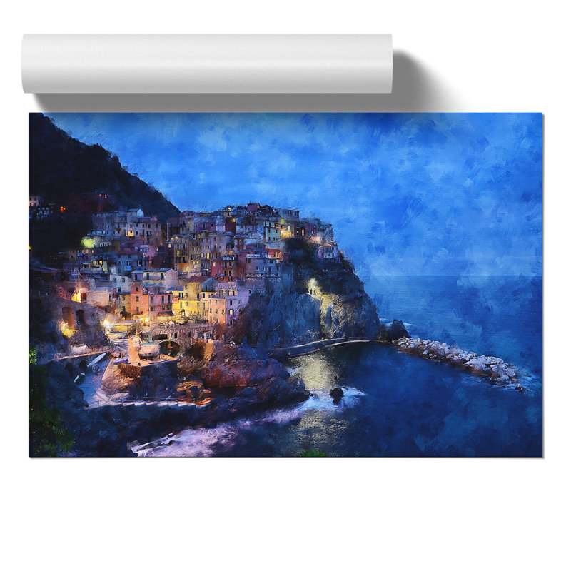 Cinque Terre in Italy Vol.2 - Unframed Painting, 21cm H x 30cm W x 0.1cm D