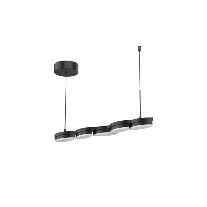 Poplar 5 - Light LED Pendant, Black