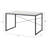 Industrial Inspired Writing Desk With Rectangular Wooden Top And Metal Sled Antique White & Black Flavor Wood