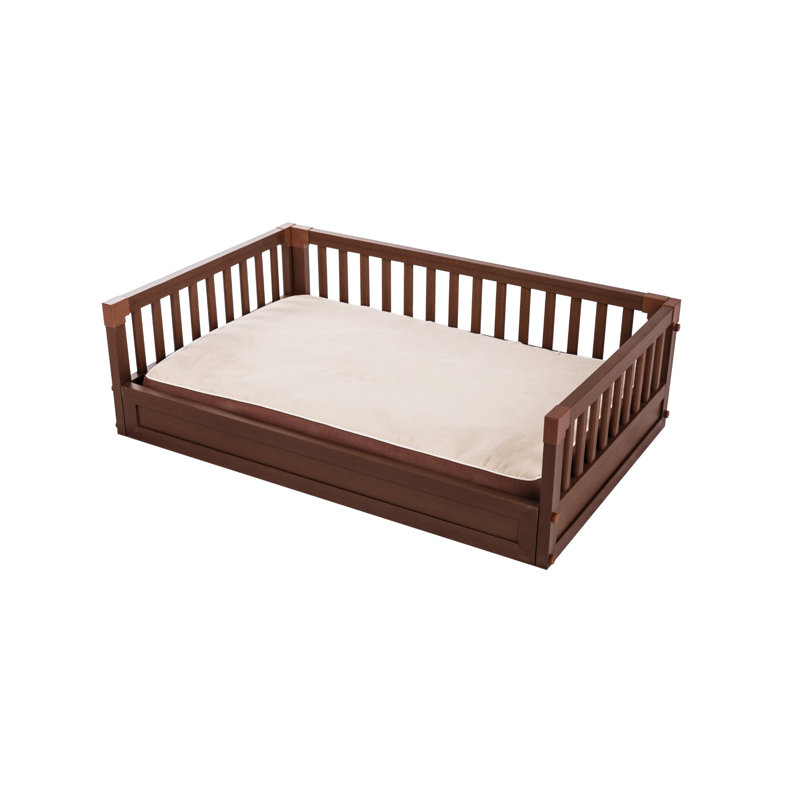 Canapé pour chien avec coussin amovible Ace, Moyen (l 28,7 po x P 20,1 po x H 8,7 po), Rouge-brun