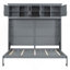 Lit escamotable double pleine grandeur avec armoires supérieures-646373128-646373127