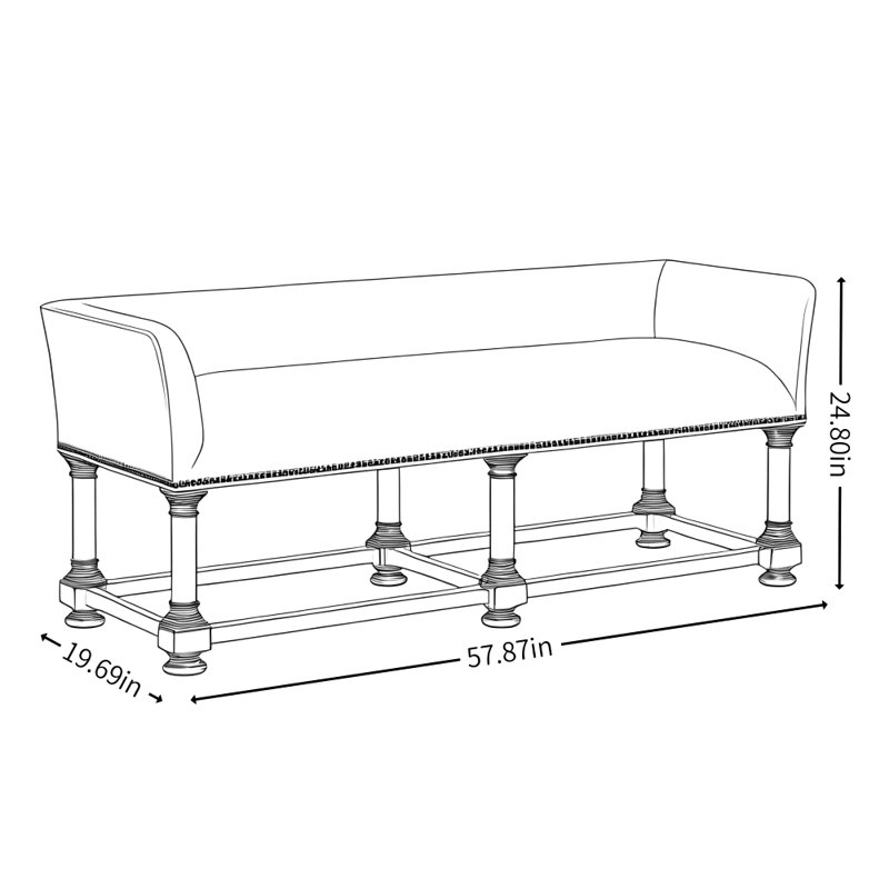 Banc de luxe blanc cassé French Light