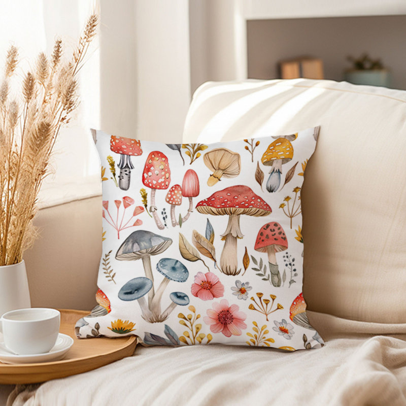 Botanical Mushrooms IX Cottage & Cottagecore, 18" H x 18" W