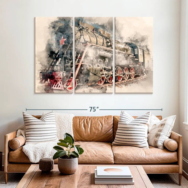 Mehar Steam Engine Colors, 42" H x 65" W