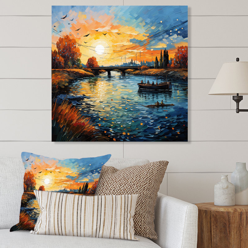 Vangogh, le pont à Arles II - Vangogh, impression d'art mural en métal, H 16 po x l 16 po x P 1 po