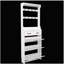 Armoire à chaussures blanche avec 3 portes et 2 tiroirs avec support, grand espace de rangement
