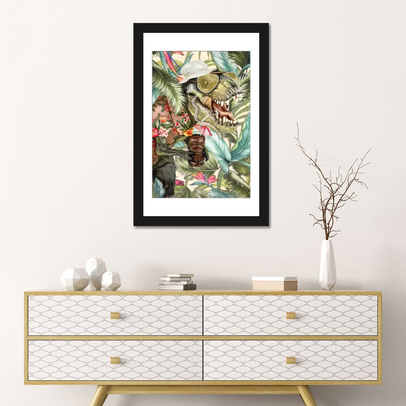 Heather Perry Print, White, 24" H x 16" W x 1" D, Black Framed Fine Art Paper