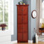 Armoire de coin Cherry avec 8 portes et 4 tablettes de rangement de 72 po