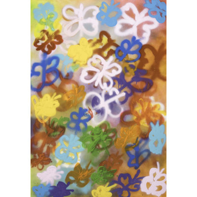 Graffiti Butterflies - Wrapped Canvas Painting