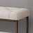 Upholstered Button Tufted Bench,Beige and Bronze