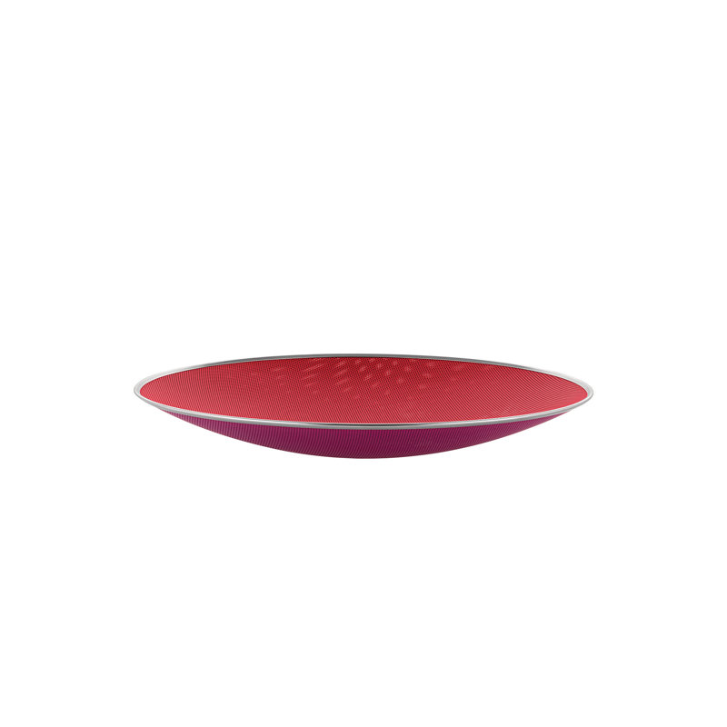 Red and Violet Stainless Steel Mesh Centerpiece Bowl