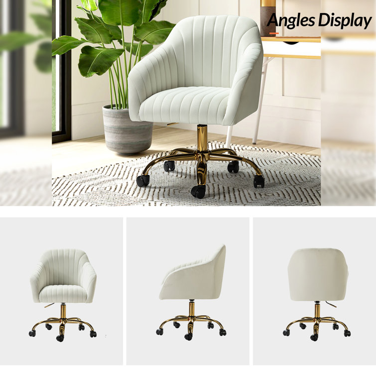 Adan Task Chair Etta Avenue Upholstery Color: Tan