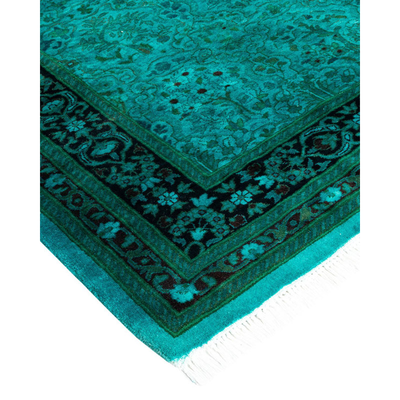 Tapis bleu noué à la main Weirsky - One-of-a-Kind Weirsky