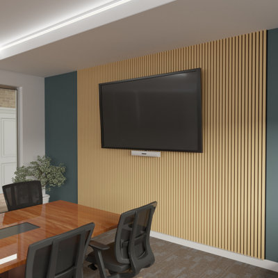 AcoustixPro Noise Cancelling Traditional Medium Slat Wall Panel 11"W x 94 1/2"H (2 Pack)