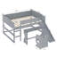 Lit mezzanine double bas pour enfants Caulkins-30985817