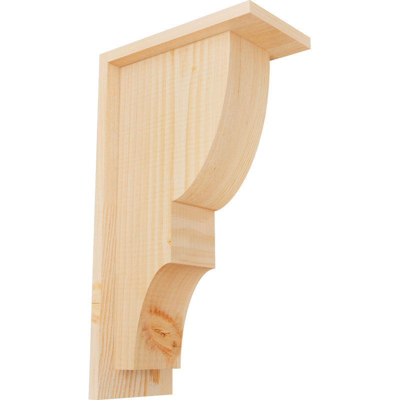 Corbeau Ridgewood avec contre-plaque, H 18 po x l 5,5 po x P 10 po, Sapin de Douglas, Lisse