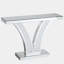 Table de vestibule en forme de V, table d'appoint en miroir, console