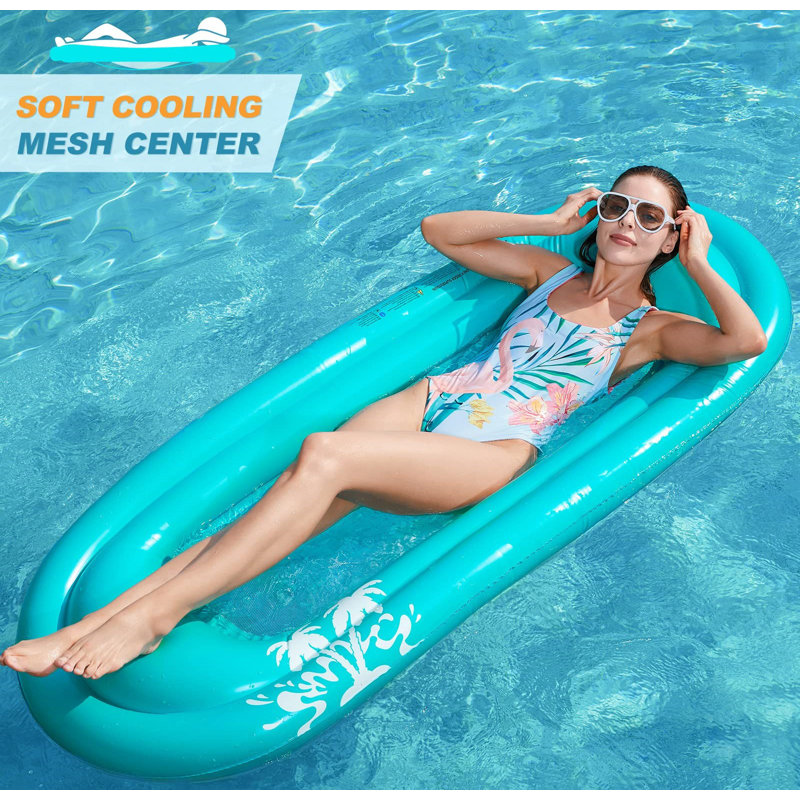 Inflatable Pool Lounger Float, Water Hammock Floatie For Swimming Pool Tanning Lounge Floating Pool Party Toy For Adults Kids