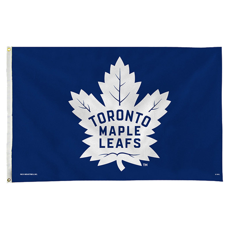 Drapeau maison en polyester canucks, Maple Leafs de Toronto, H 36 po x l 60 po