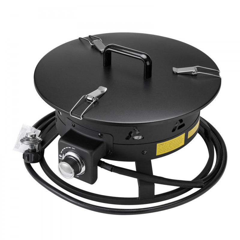Propane Fire Pit Outdoor Portable Gas Fire Pit for Heating 58000 BTU, 12.2" H x 18.9" W x 18.9" D