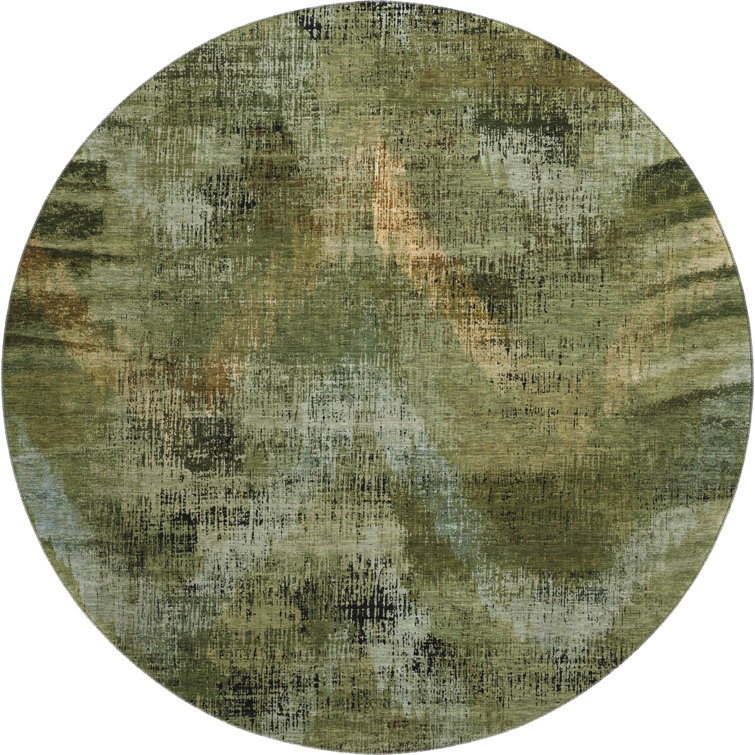Premium Machine Washable Prisco Olive Rug