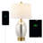 Tuscola Glass USB Bedside-381428329