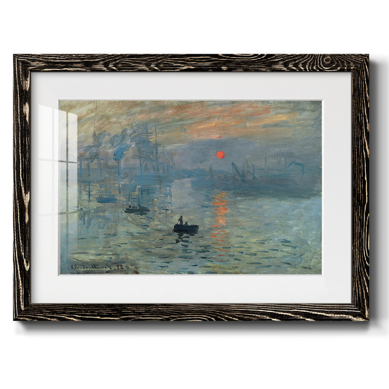 Sunrise By Monet, reproduction d'art encadrée, Noir, H 14 po x l 20 po x P 1,5 po