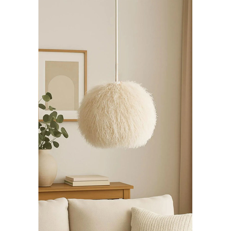 Elegant Adjustable Chandelier, White Plastic Body, Ø13.8 x 13.8 inches | Height: 13.8 - 29.5 inches | 1 x E27 Socket (Max 40W, Bulb Not Included) | Modern Design for Stylish Home Décor & Lighting Solutions, IP20 Rated