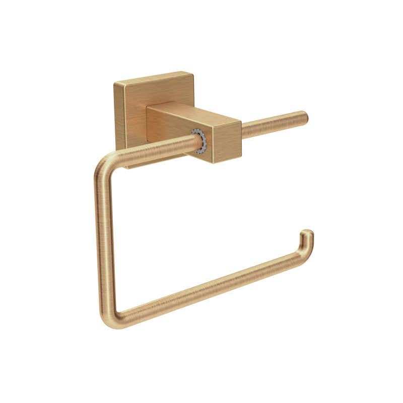 Duro Single Roll Toilet Paper Holder with Wall Mounting Hardware, Brushed Bronze