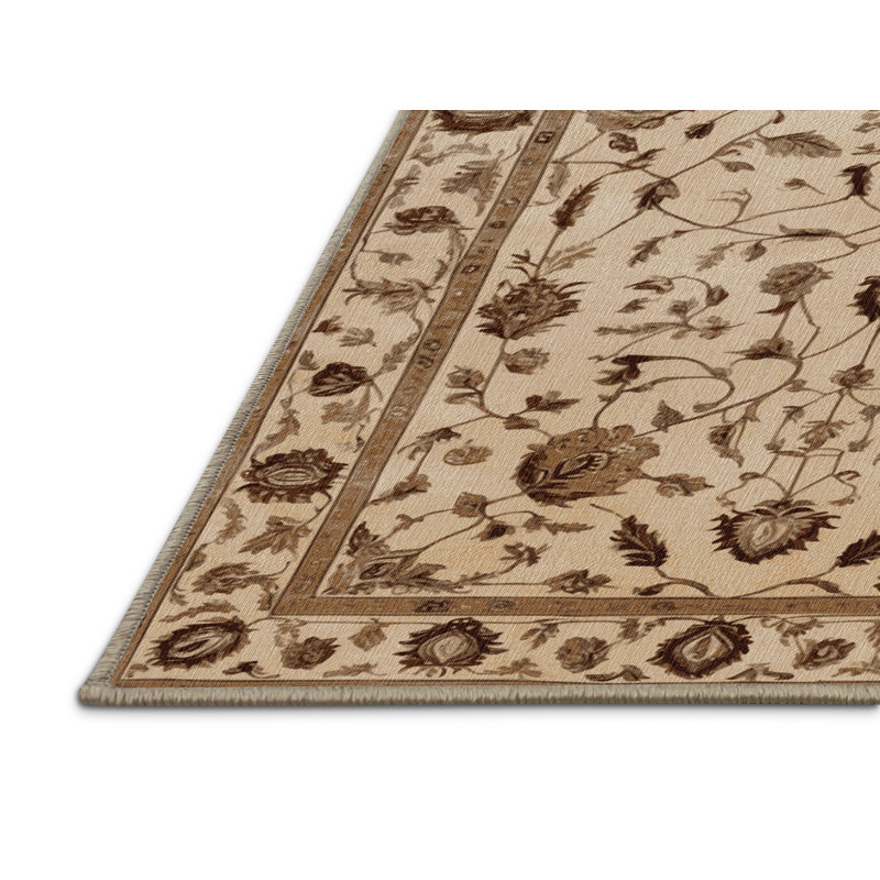 Machine Washable Persian Brown Area Rug, Rectangle 2' x 3'
