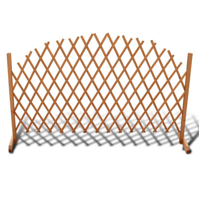 40cm H x 50cm W Brown Wood Lawn Edging