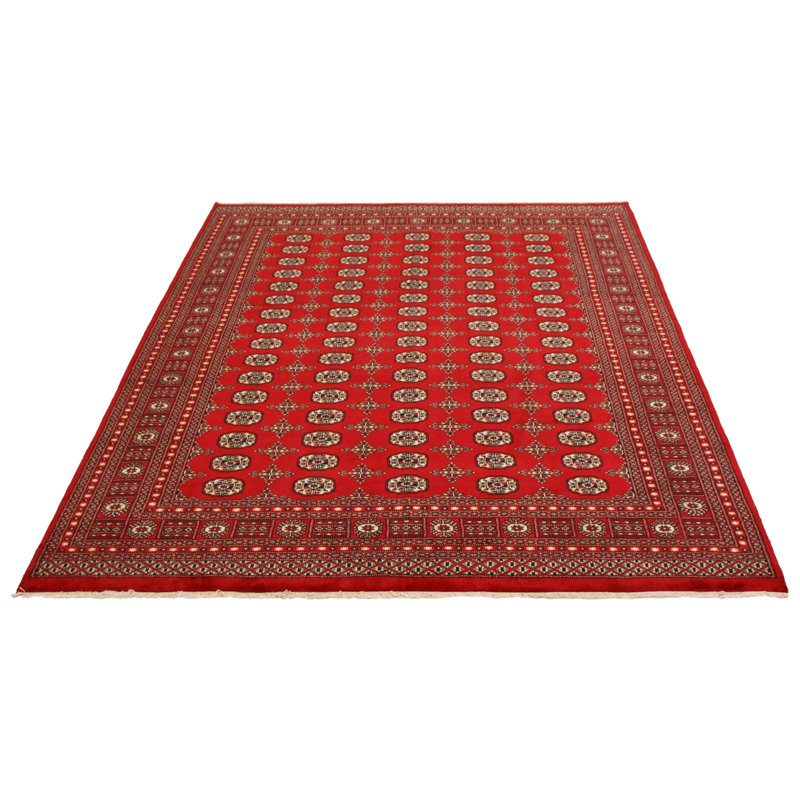 Tapis rouge foncé Finest Peshawar Bokhara 8 pi 0 po x 9 pi 7 po